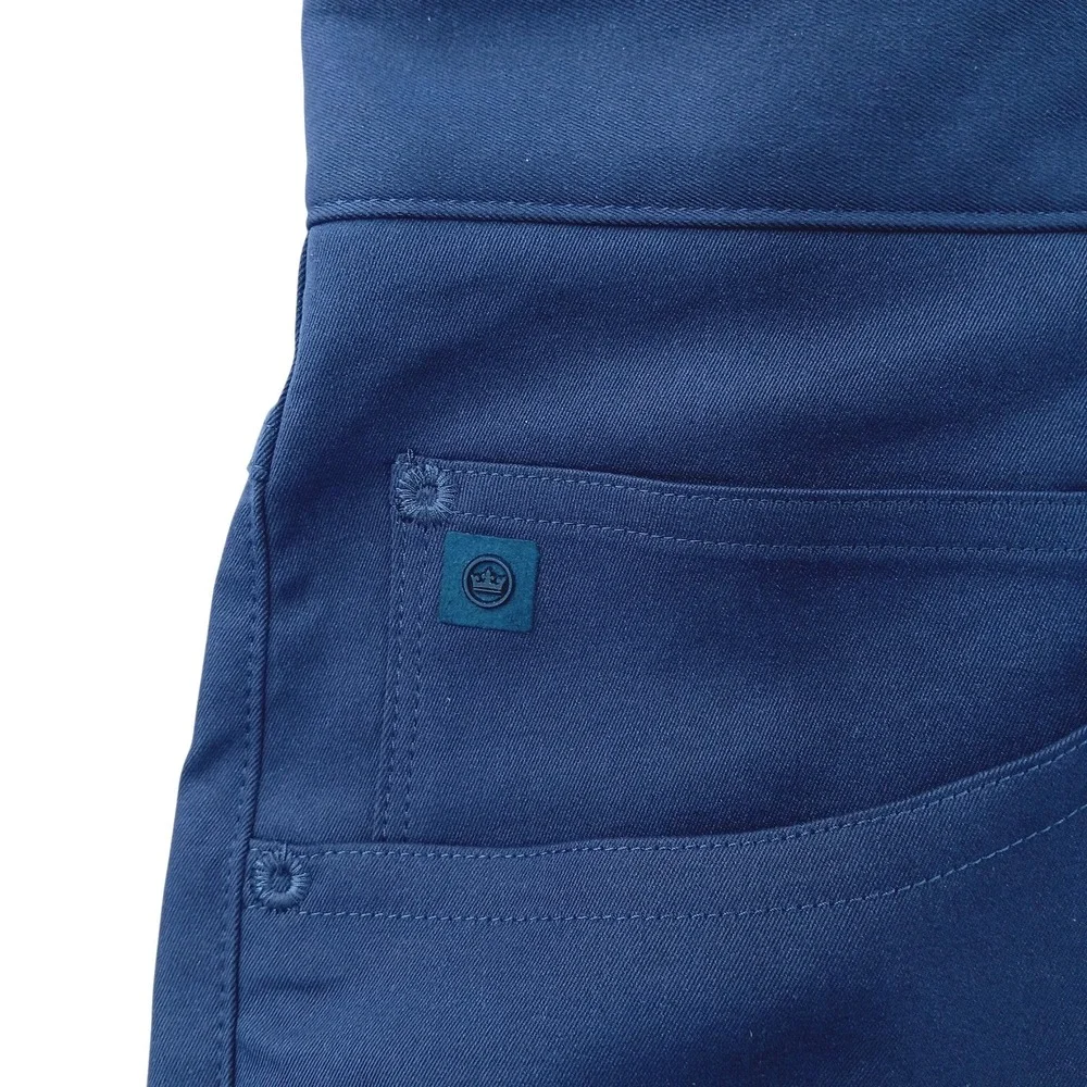 Peter Millar Performance 5-Pocket Pants Mens 48x28 Blue Poly Regular Golf EB66